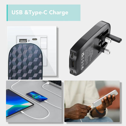 Trending Products 2025 New Arrivals Slim Fast Travel Chargers & Adapters, UK Folding Pin 65W Usb C Wall Charger for Smartphone