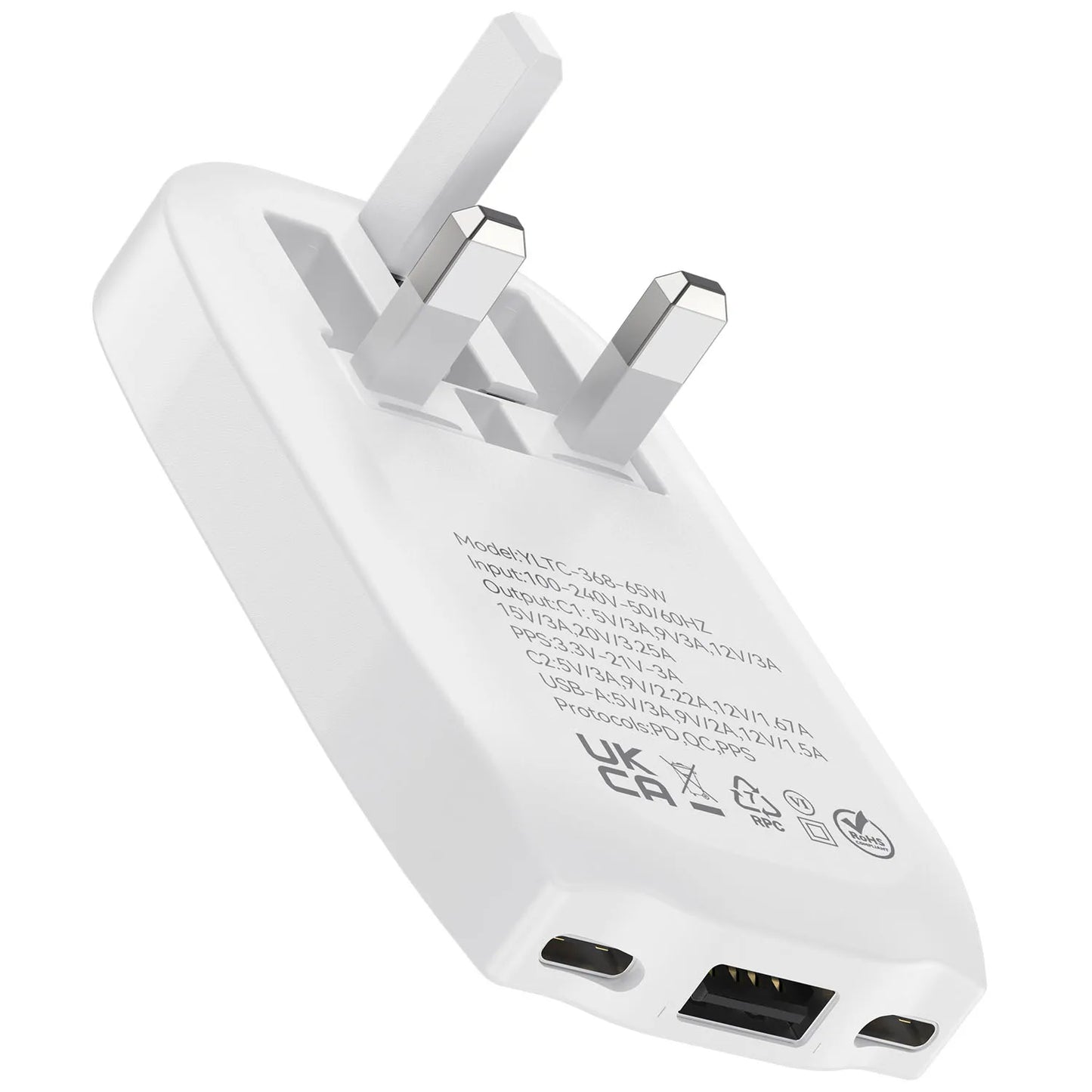 Trending Products 2025 New Arrivals Slim Fast Travel Chargers & Adapters, UK Folding Pin 65W Usb C Wall Charger for Smartphone