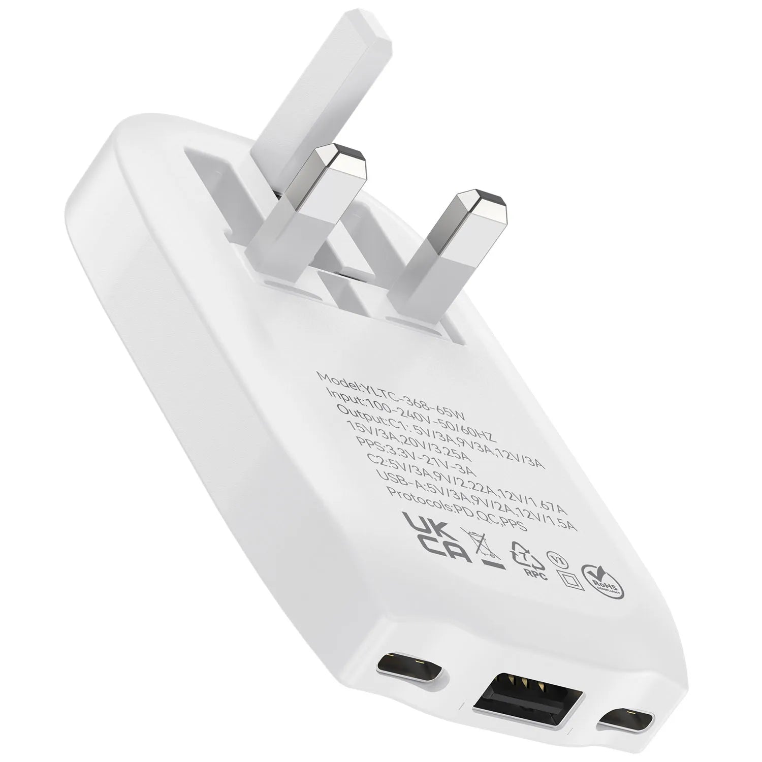 Trending Products 2025 New Arrivals Slim Fast Travel Chargers & Adapters, UK Folding Pin 65W Usb C Wall Charger for Smartphone